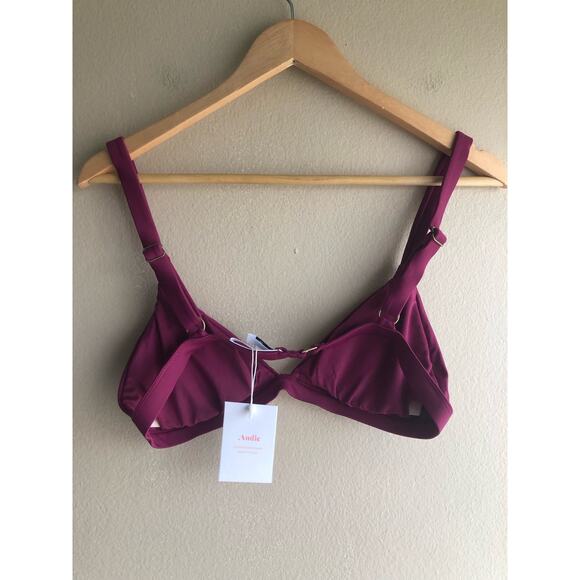 NEW Andie The Caicos Top Hipster Bottom Set 2 Plum Medium Womens - Picture 6 of 15